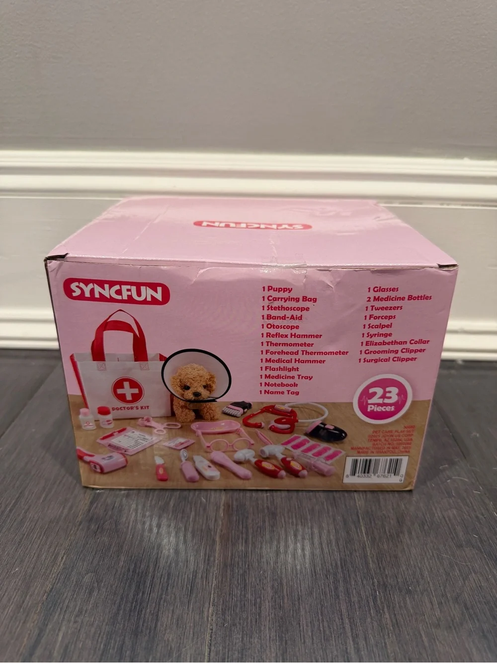 NWT Syncfun Kids Doctor Vet Playset – Pink 23-Piece Medical Kit Pretend Play